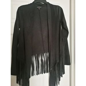 Rock & Republic Fringe Suede Cardigan